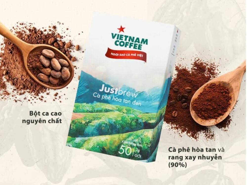 Cà phê hòa tan đen Justbrew